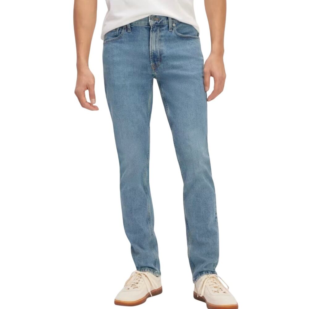 Everlane Organic Cotton Slim Fit Jeans Faded Blue Sky Medium Wash Zip Fly 29x28